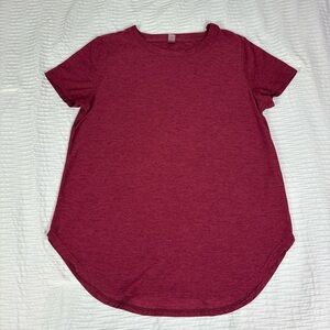 Beyond Yoga Burgundy Short Sleeve Top